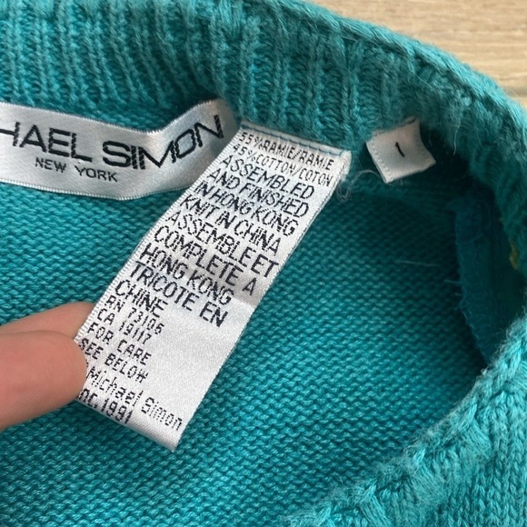 Vintage Michael Simon Scarab Beetle Sweater Unique Insect Beaded‎ Twee - Picture 12 of 14